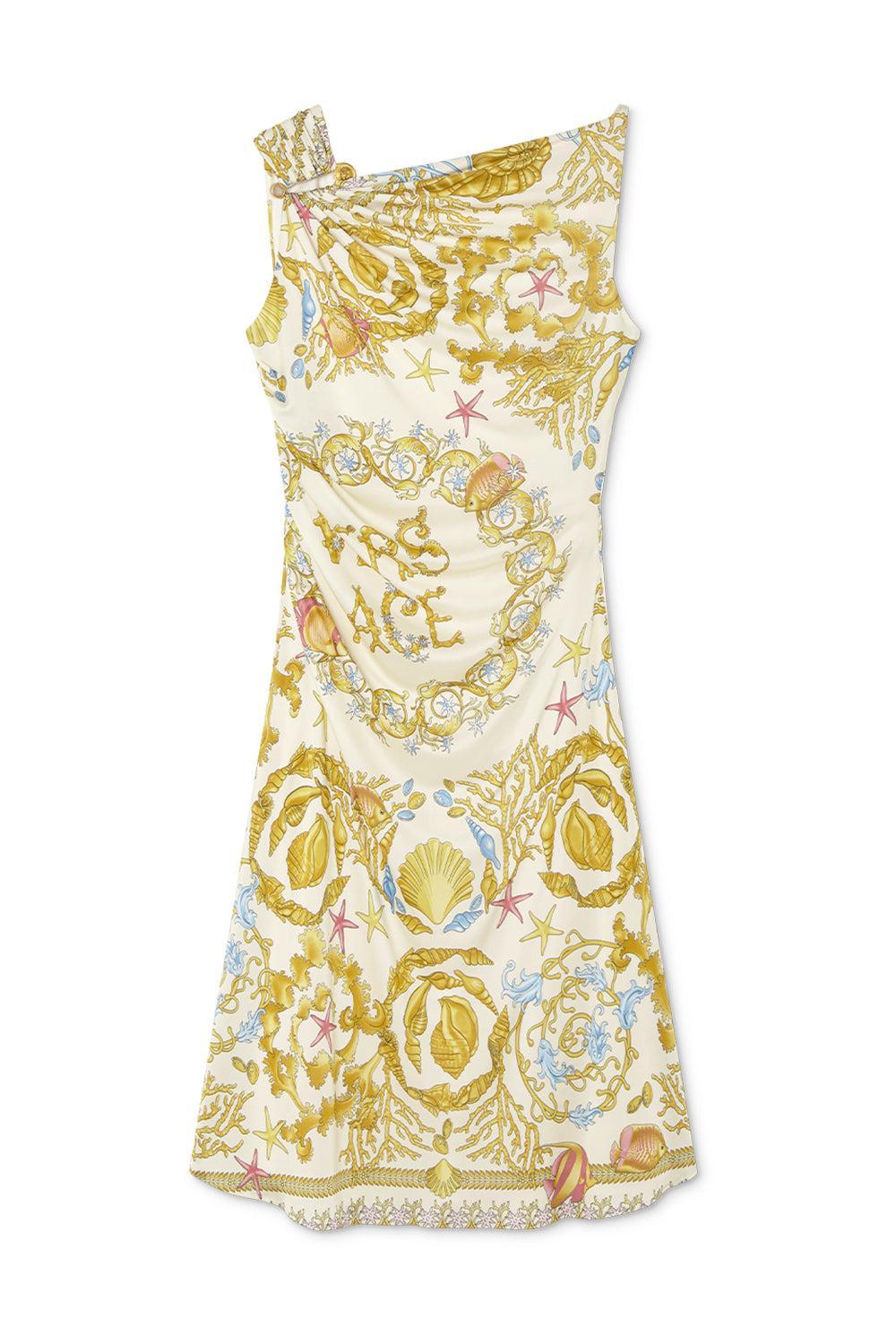Underwater Barocco Dress-EGSHLMLT-36-CLOTHINGDRESSCOCKTAIL-VERSACE