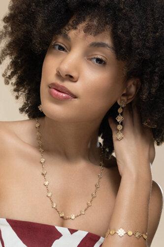 Diamond Trinetra Earring-YELLOW GOLD-JEWELRYFINE JEWELEARRING-COOMI
