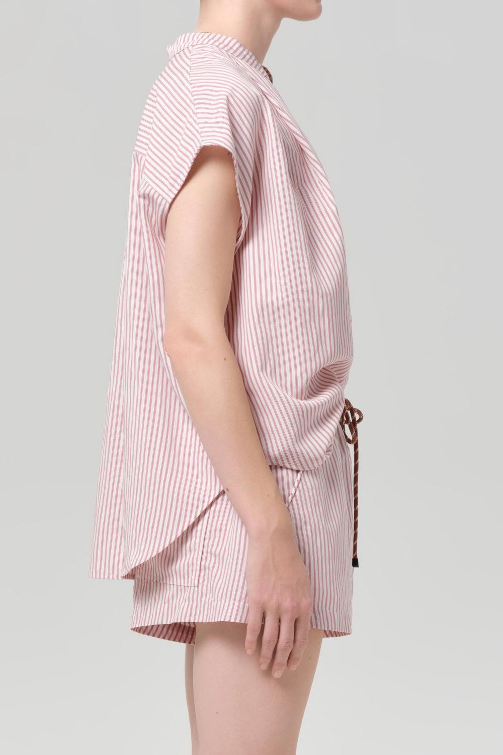 Penelope Blouse - Raspberry Stripe-STRIPE-XS-CLOTHINGTOPBLOUSE-CITIZENS of HUMANITY