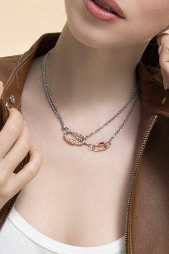 Rolling Curb Necklace - Silver Yellow Gold - 16in-SILVER-16-JEWELRYFINE JEWELNECKLACE O-MARLA AARON