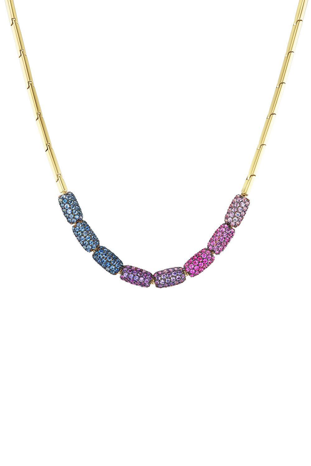 Sapphire Barrel Necklace-YELLOW GOLD-18-JEWELRYFINE JEWELNECKLACE O-EMILY P WHEELER