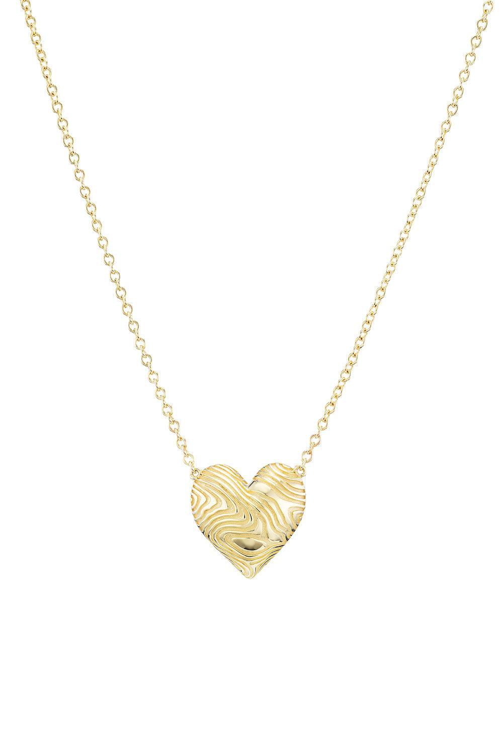 Heart Ripple Necklace-YELLOW GOLD-16-JEWELRYFINE JEWELNECKLACE O-EMILY P WHEELER