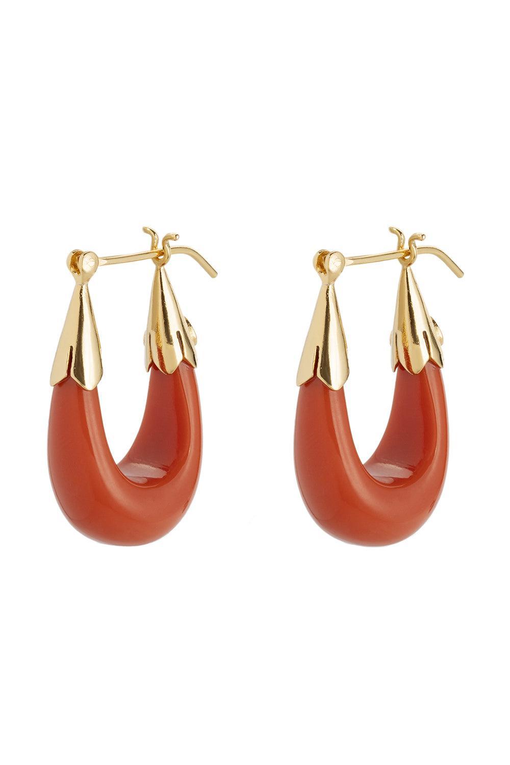 Terracotta Small Ecume Earrings-RED-JEWELRYBOUTIQUEEARRING-GAS BIJOUX