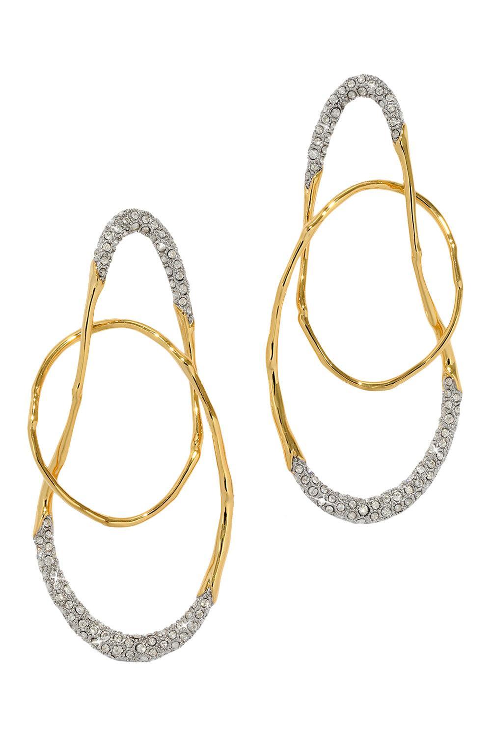 Crystal Large Solaneles Orbit Earrings-YELLOW-JEWELRYBOUTIQUEEARRING-ALEXIS BITTAR