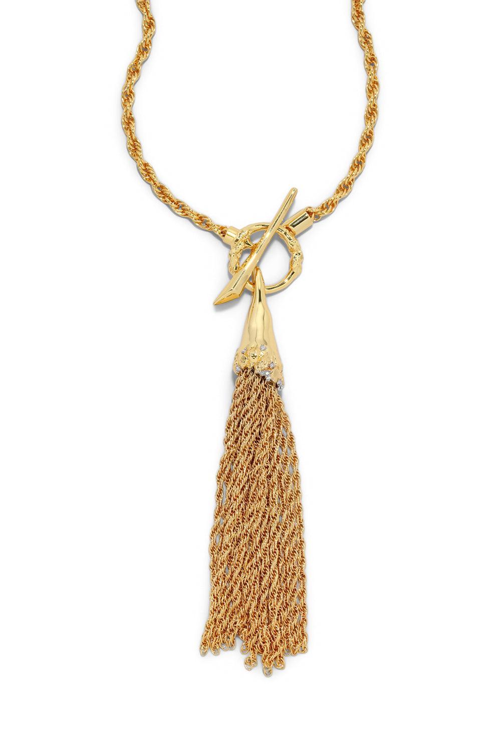 Brut Long Tassel Necklace-YELLOW-JEWELRYBOUTIQUENECKLACE O-ALEXIS BITTAR