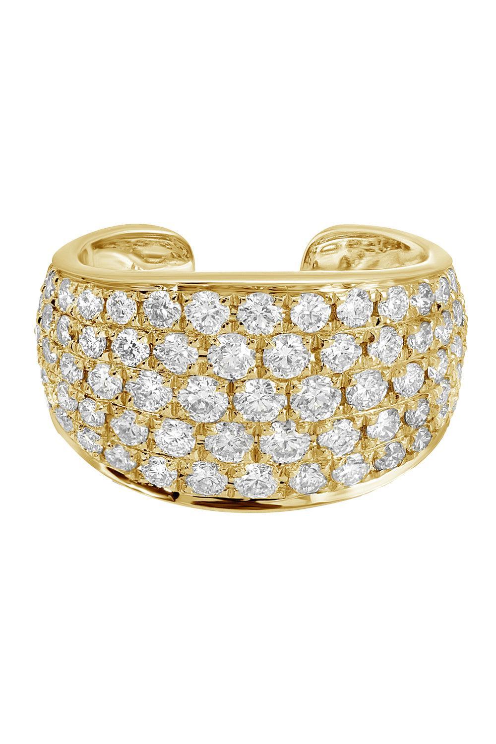 Diamond Galaxy Ear Cuff-YELLOW GOLD-JEWELRYFINE JEWELEARRING-ANITA KO