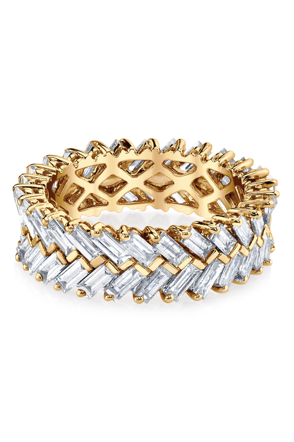 Diamond Zipper Ring-YELLOW GOLD-6.25-JEWELRYFINE JEWELRING-ANITA KO