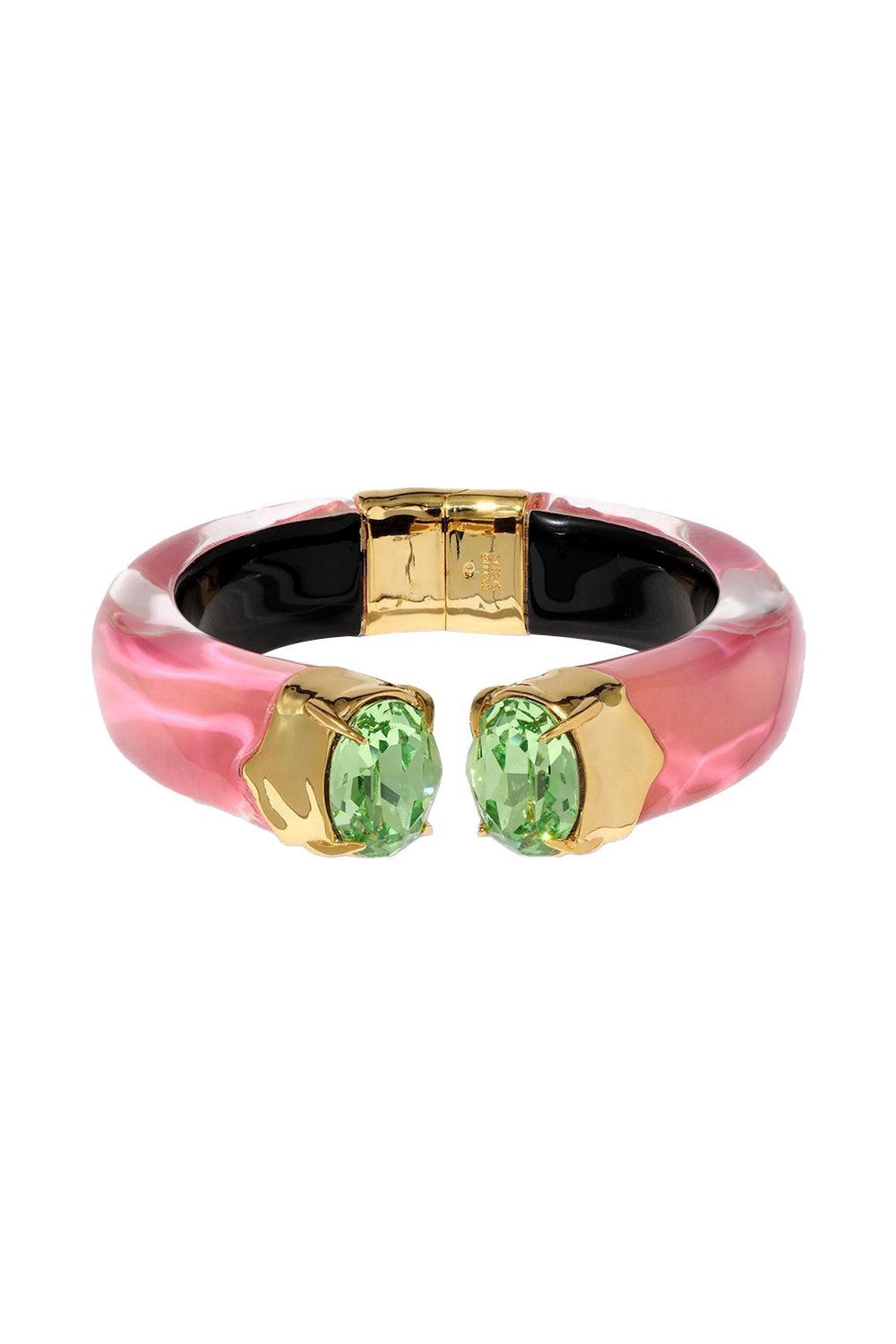 Bonbon Crystal Lucite Hinge Bracelet-AZALEA-JEWELRYBOUTIQUECUFF-ALEXIS BITTAR