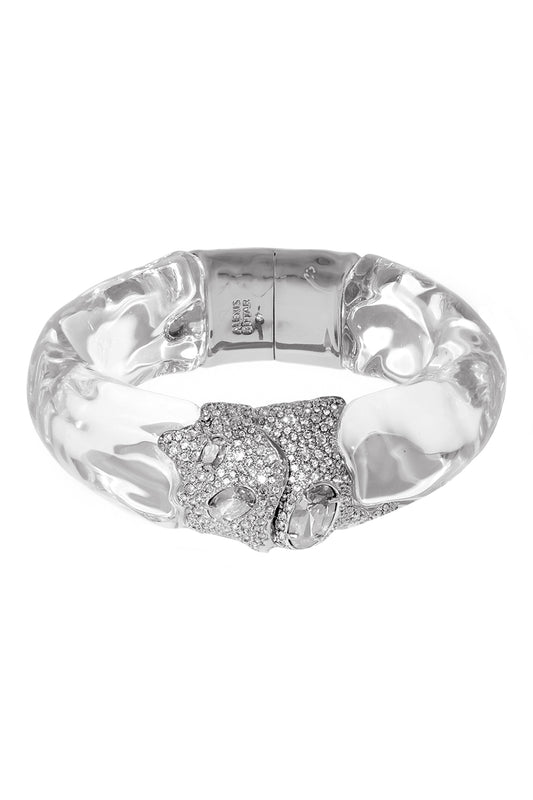 Lucite Silverlake Hinge Bracelet-SLVR CLR-JEWELRYBOUTIQUEBRACELET O-ALEXIS BITTAR