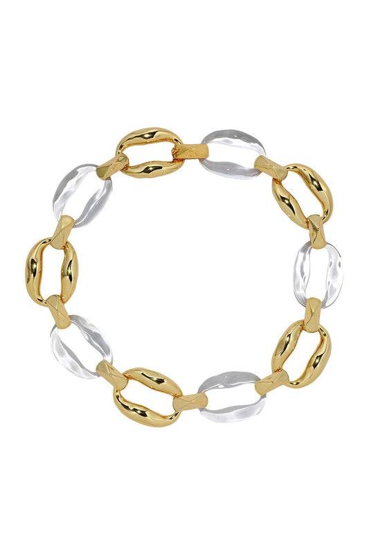 Liquid Lucite Link Necklace-YELLOW-JEWELRYBOUTIQUENECKLACE O-ALEXIS BITTAR