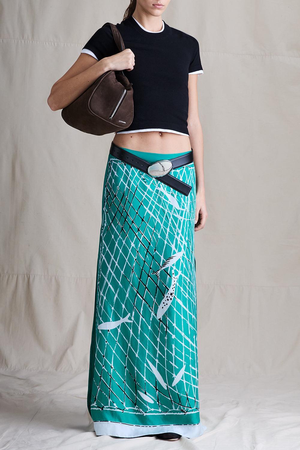 Linnie Skirt-GREEN-36-CLOTHINGSKIRTMIDI-ALTUZARRA