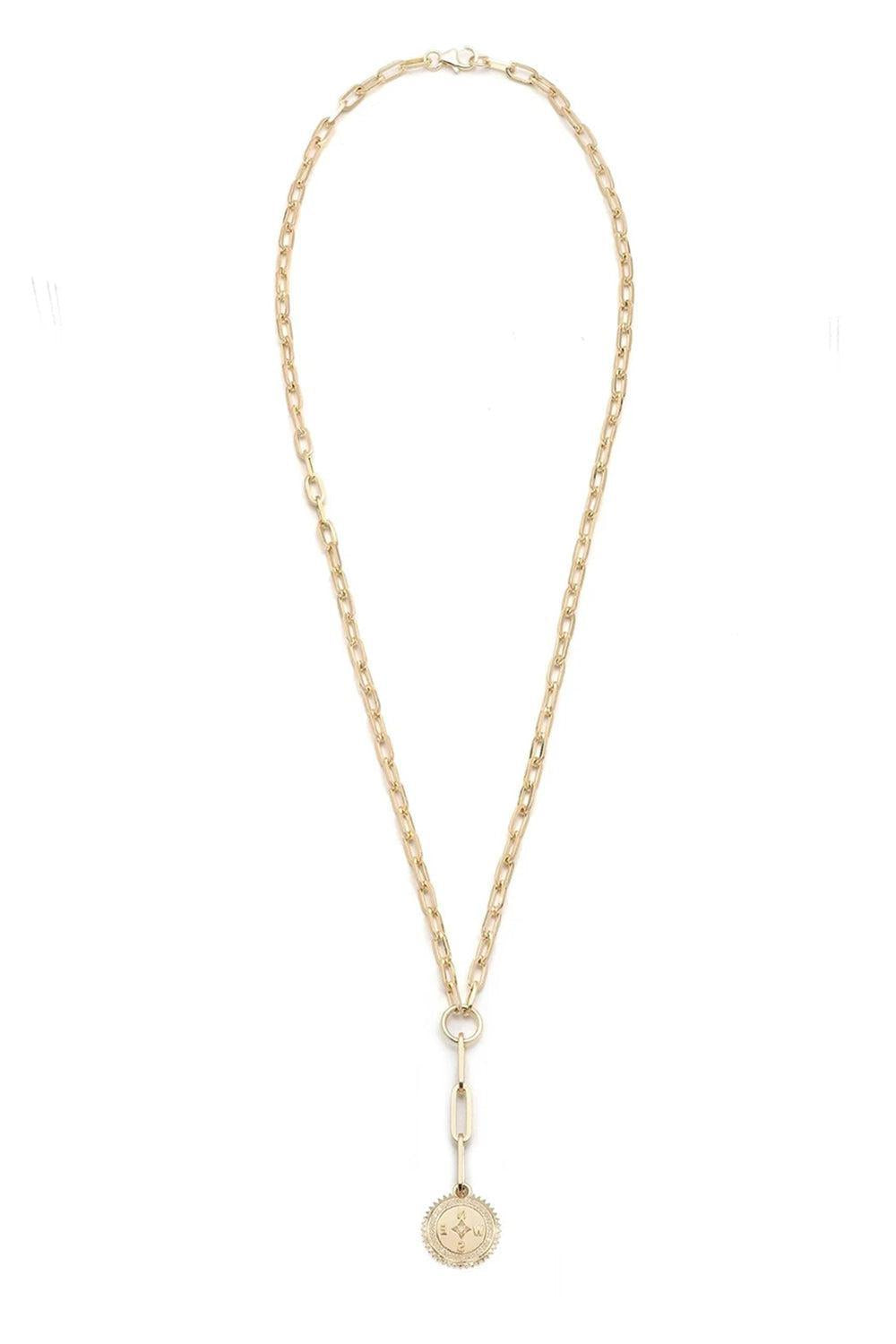 Internal Compass - Refined Clip Extension Chain Necklace-YELLOW GOLD-JEWELRYFINE JEWELNECKLACE O-Vendor
