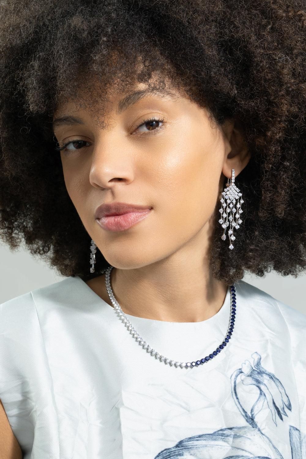 Multi Drop Chandelier Earrings-WHITE-JEWELRYBOUTIQUEEARRING-FANTASIA by DESERIO