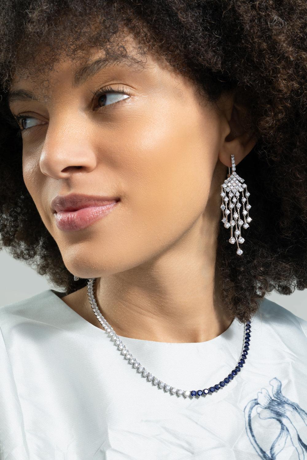 Multi Drop Chandelier Earrings-WHITE-JEWELRYBOUTIQUEEARRING-FANTASIA by DESERIO