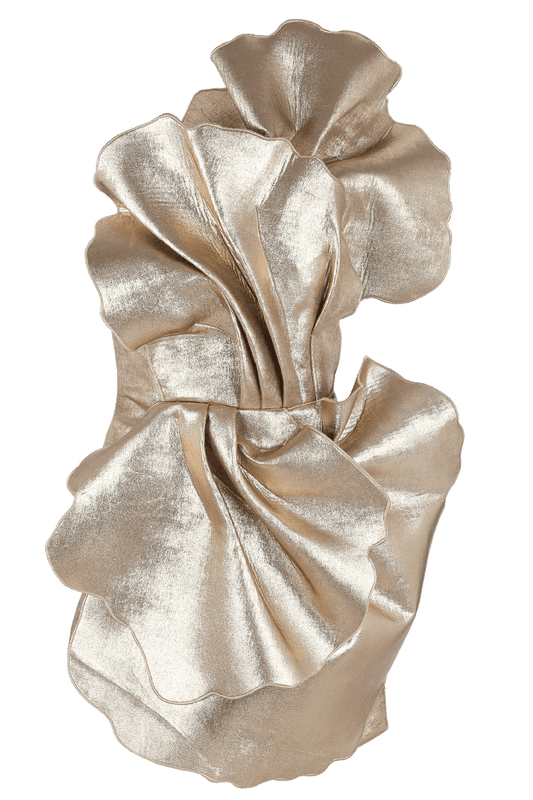 Oakenzale Mini Dress-GOLD-2-CLOTHINGDRESSCOCKTAIL-ACLER