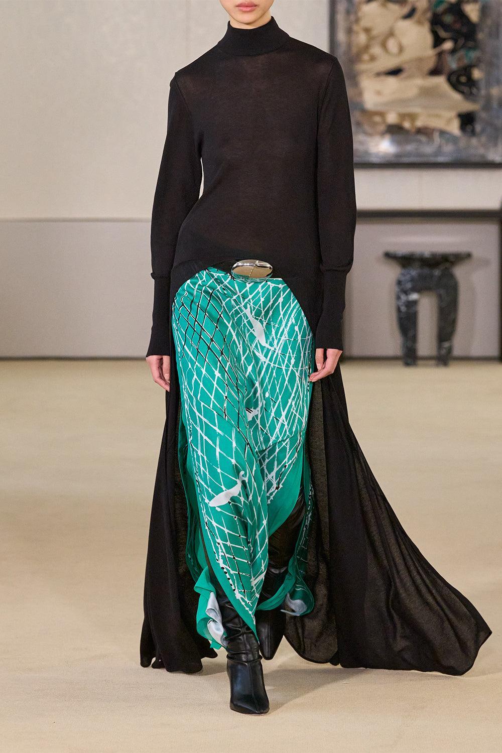Linnie Skirt-GREEN-36-CLOTHINGSKIRTMIDI-ALTUZARRA