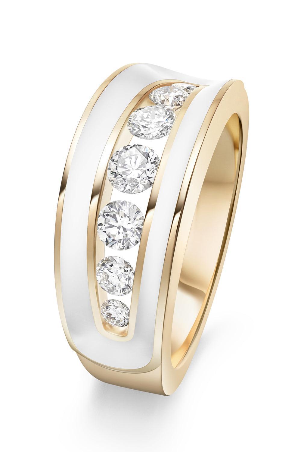 White Diamond Anya Ring-YELLOW GOLD-JEWELRYFINE JEWELRING-MELISSA KAYE