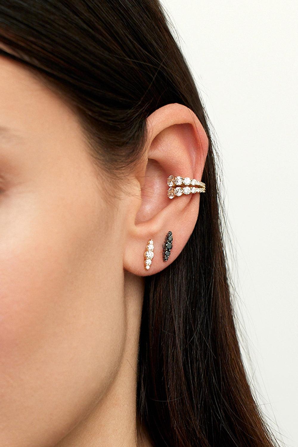 Aria Graudated Stud Earrings - Yellow Gold-YELLOW GOLD-JEWELRYFINE JEWELEARRING-MELISSA KAYE