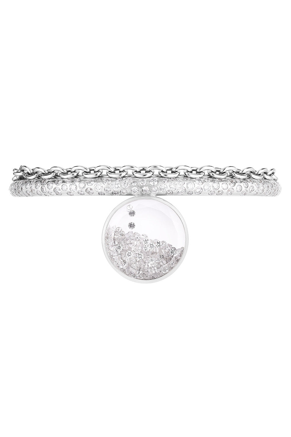 Diamond Shaker Chain Cuff Bracelet