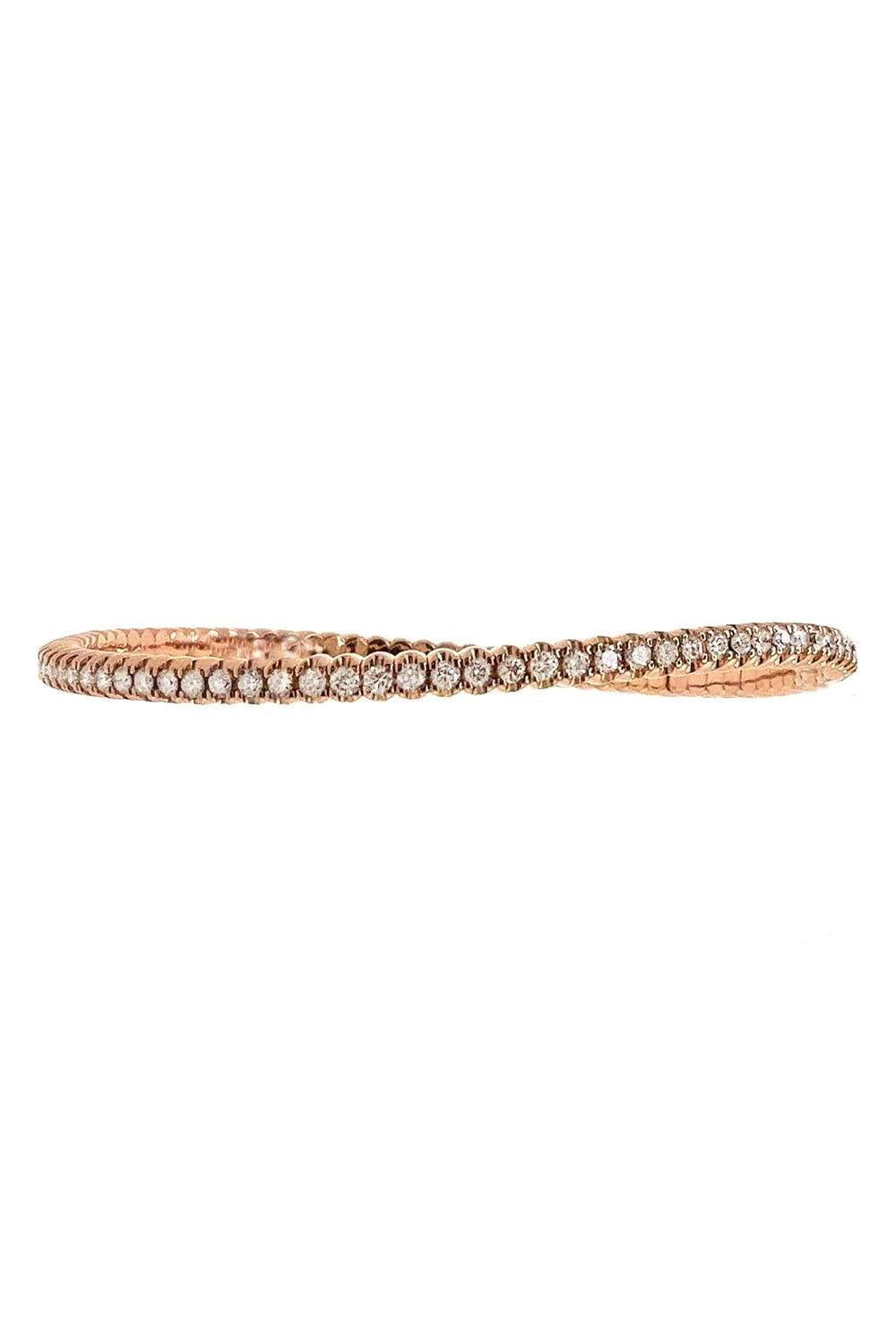 Diamond Stretch Tennis Bracelet-ROSE GOLD-JEWELRYFINE JEWELBRACELET O-PIRANESI