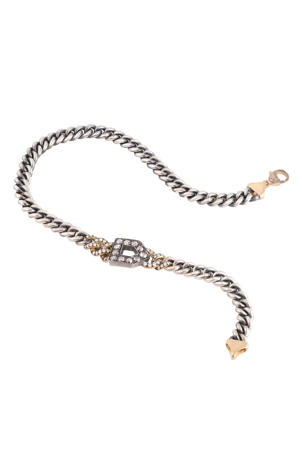 Grey Diamond Double Wrap Bracelet