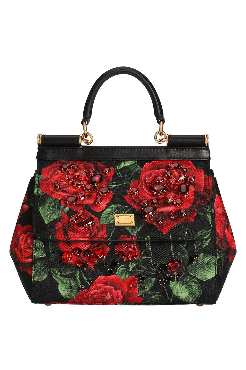 Sicily Small Bag - Rose-BLACK-HANDBAGTOP HANDLE-DOLCE & GABBANA