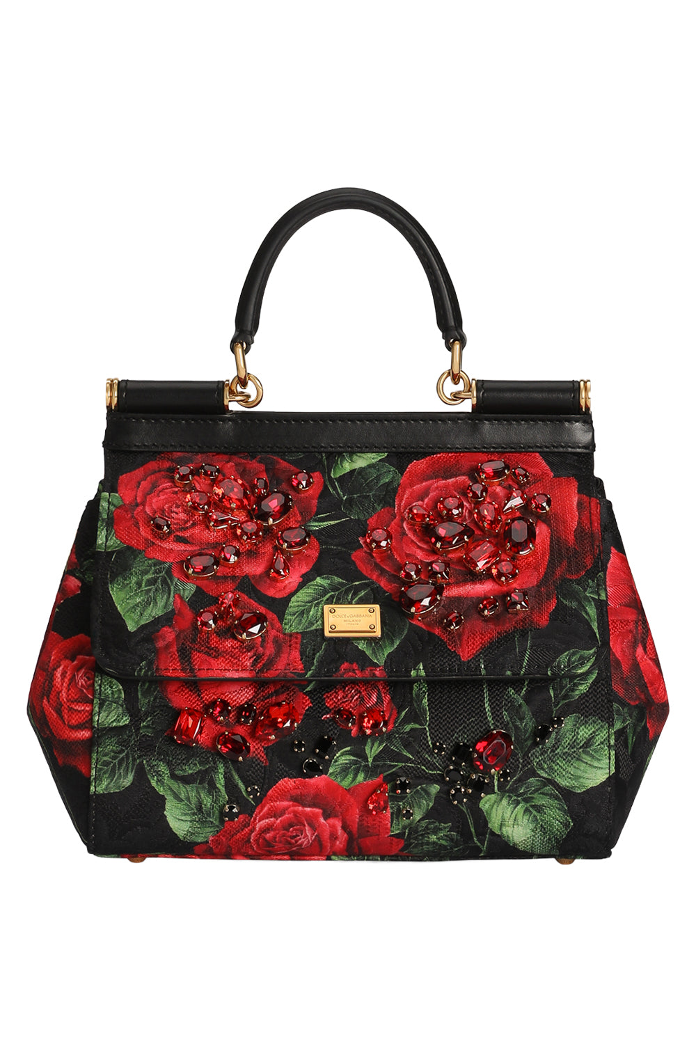 Sicily Small Bag - Rose-BLACK-HANDBAGTOP HANDLE-DOLCE & GABBANA