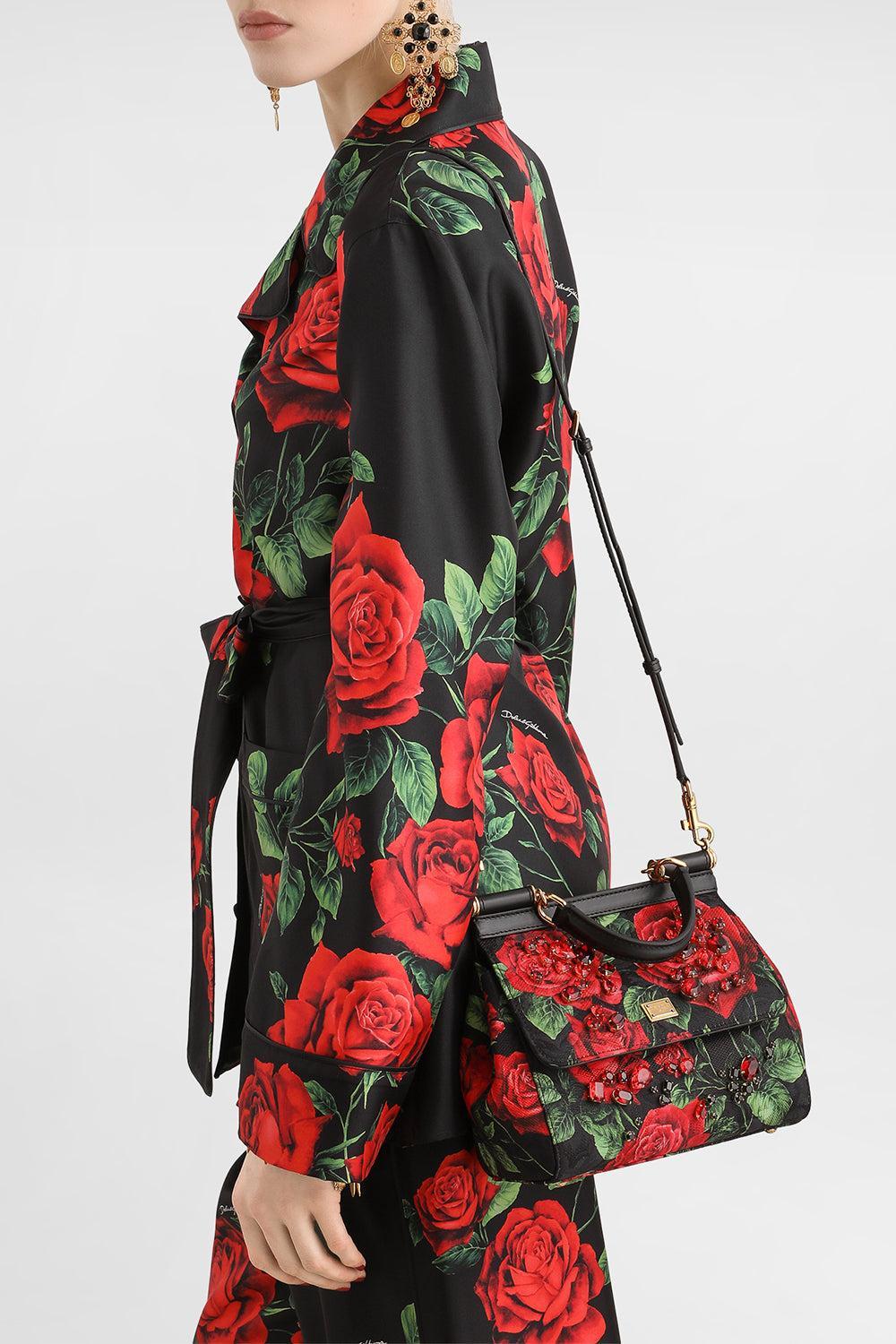 Sicily Small Bag - Rose-BLACK-HANDBAGTOP HANDLE-DOLCE & GABBANA