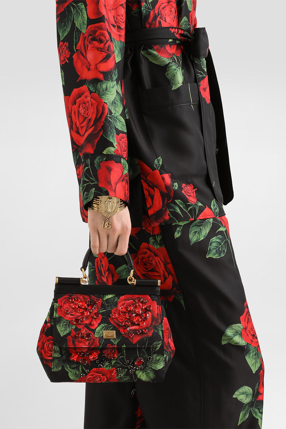 Sicily Small Bag - Rose-BLACK-HANDBAGTOP HANDLE-DOLCE & GABBANA