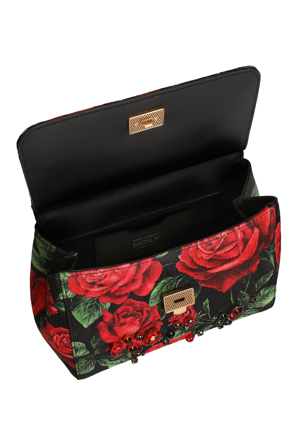 Sicily Small Bag - Rose-BLACK-HANDBAGTOP HANDLE-DOLCE & GABBANA