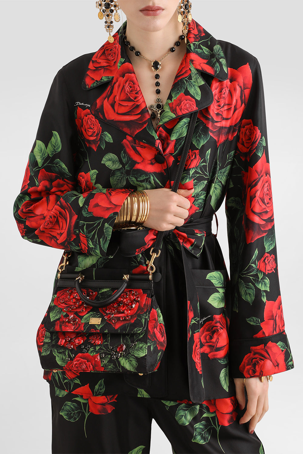 Sicily Small Bag - Rose-BLACK-HANDBAGTOP HANDLE-DOLCE & GABBANA