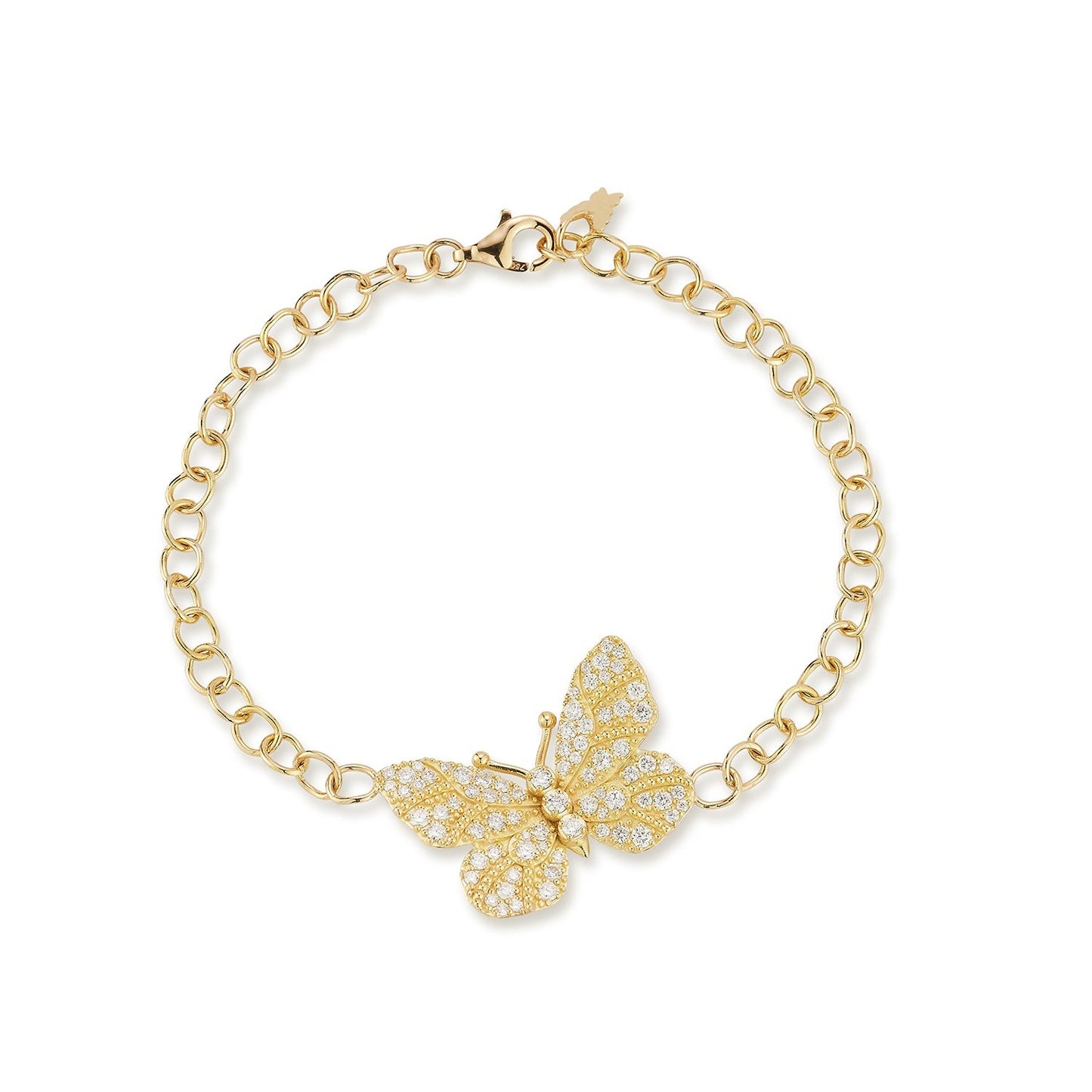 Medium Diamond Butterfly Bracelet-YELLOW GOLD-M-JEWELRYFINE JEWELBRACELET O-TANYA FARAH