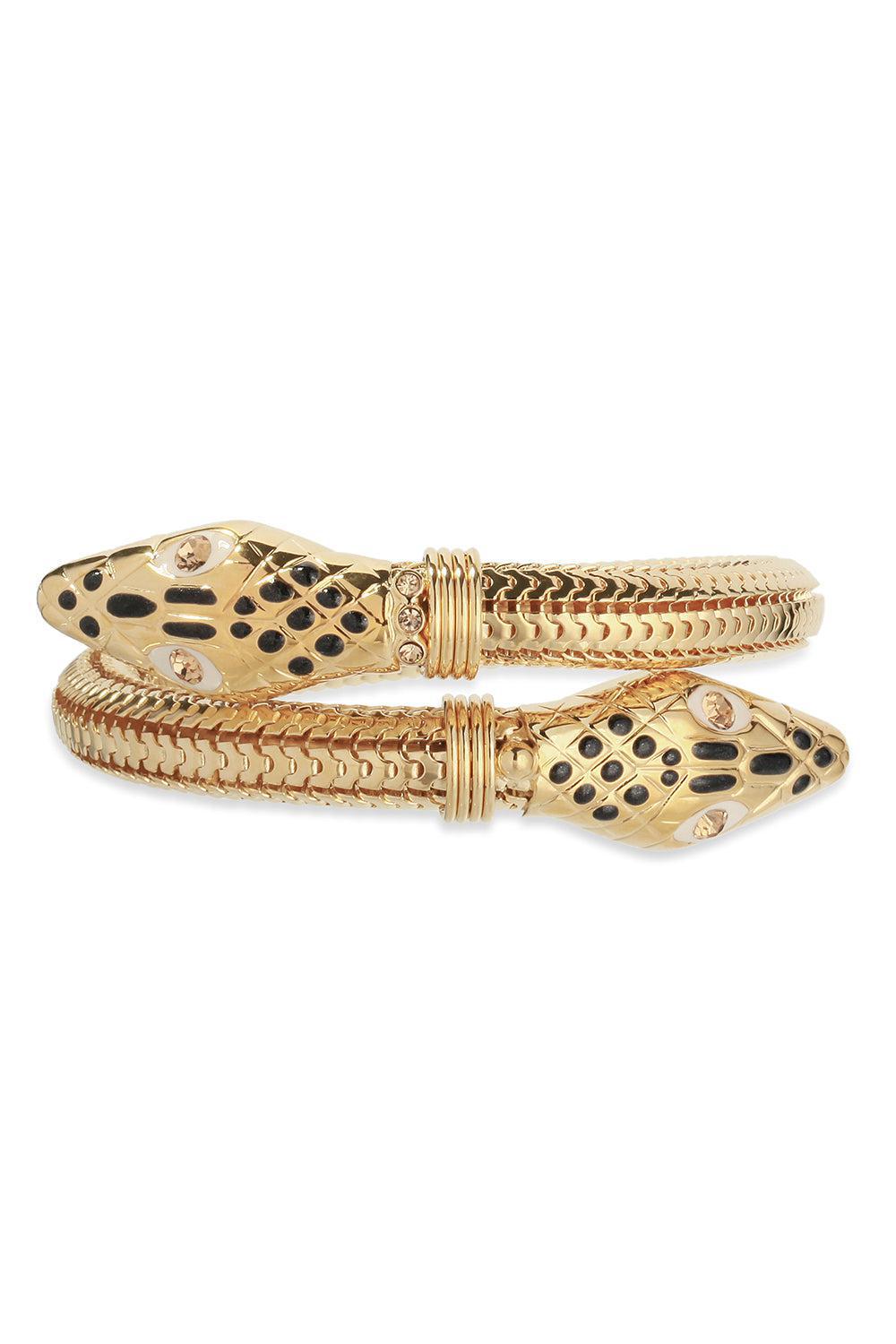 Enamel Cobra Bracelet-YELLOW-JEWELRYBOUTIQUEBRACELET O-GAS BIJOUX