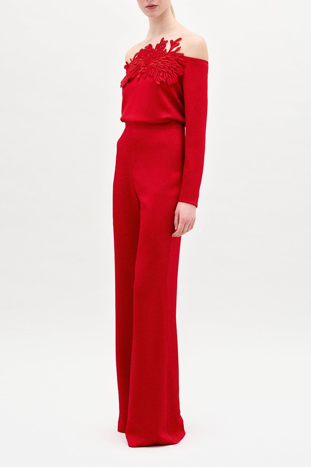 Palermo Flare Pant-ROUGE-XS-CLOTHINGPANTWIDE LEG-SILVIA TCHERASSI
