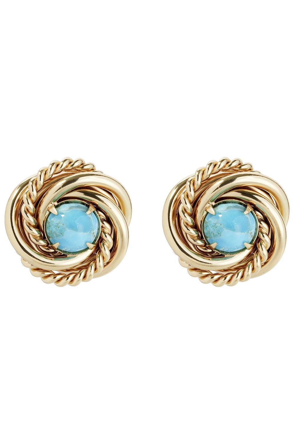 Turquoise Atika Stud Earrings-TURQ-JEWELRYBOUTIQUEEARRING-GAS BIJOUX