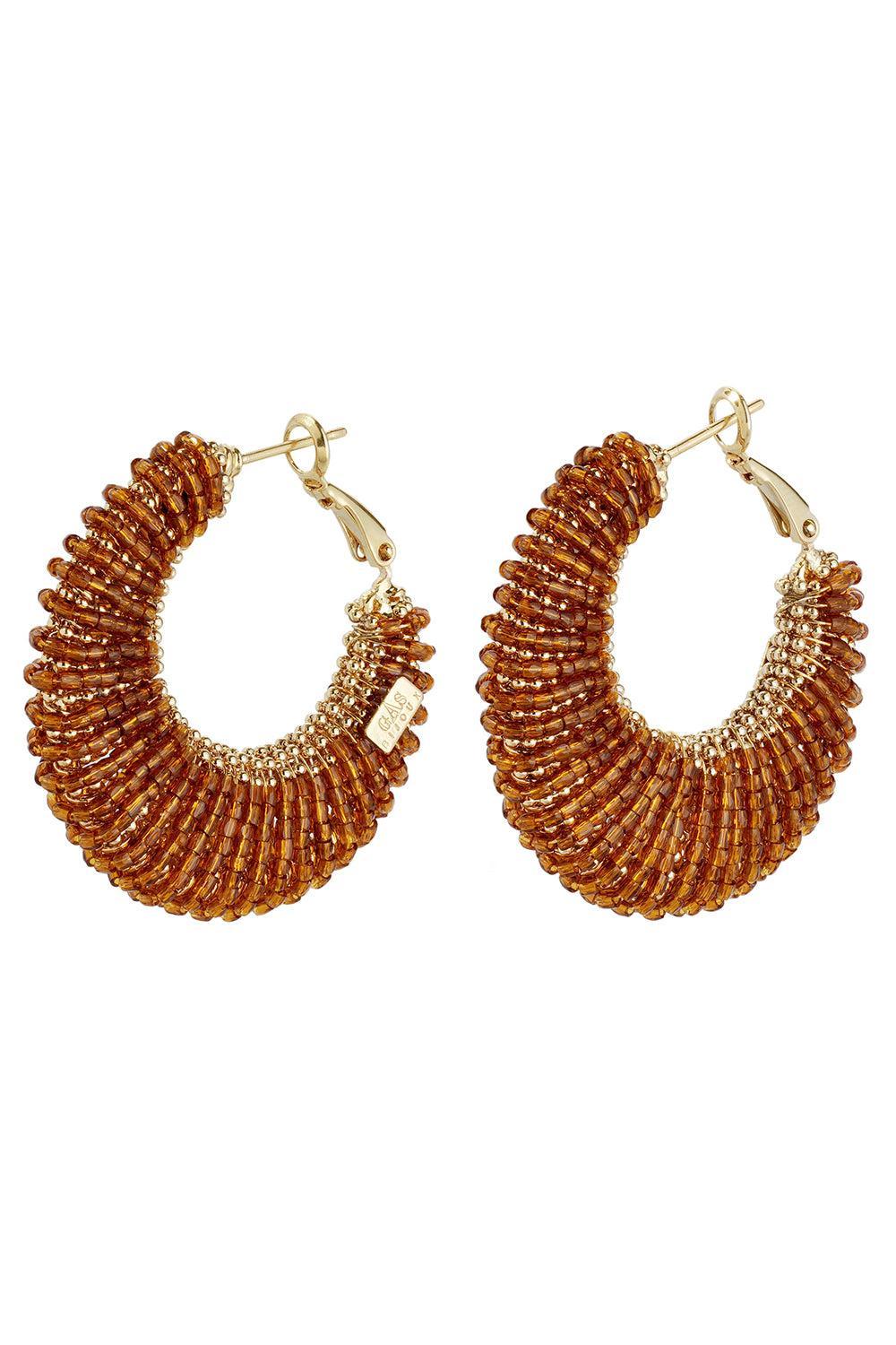 Brown Large Izzia Earrings-BROWN-JEWELRYBOUTIQUEEARRING-GAS BIJOUX