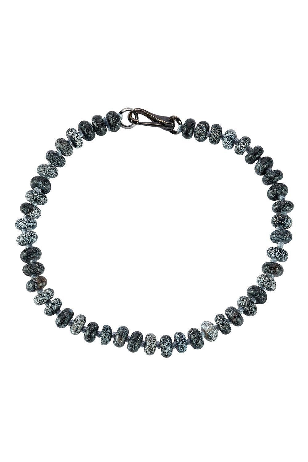 Agate Beaded Bracelet-RHODIUM-7.5-JEWELRYFINE JEWELBRACELET O-WALTERS FAITH