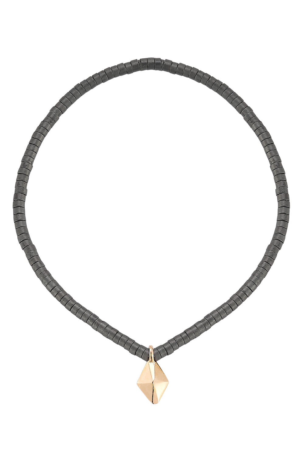 Matte Hematite Beaded Bracelet-ROSE GOLD-6.5-JEWELRYFINE JEWELBRACELET O-WALTERS FAITH