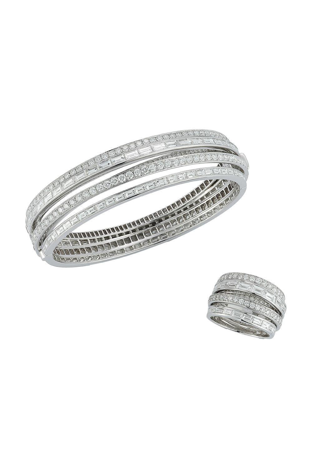 Diamond Mixed Cut Crossover Keynes Ring-WHITE GOLD-8-JEWELRYFINE JEWELRING-WALTERS FAITH