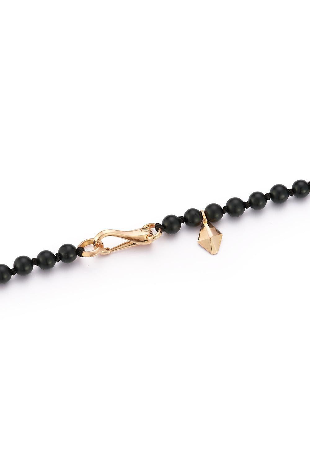 Onyx Beaded Wrap Bracelet-ROSE GOLD-7.5-JEWELRYFINE JEWELBRACELET O-WALTERS FAITH