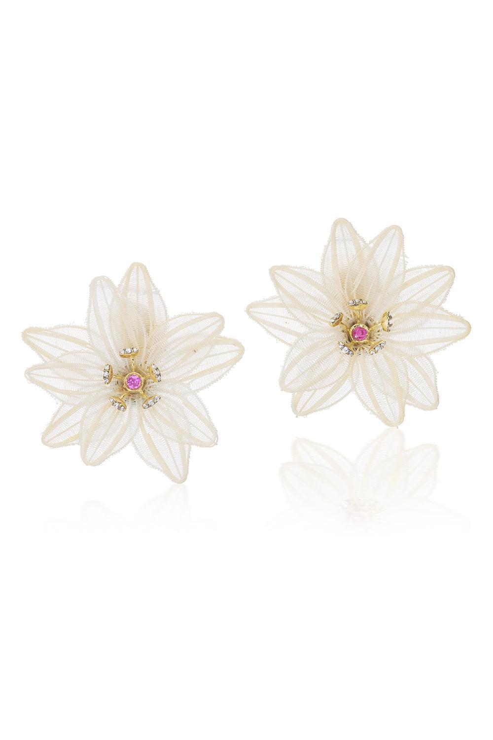  Horse Mane Flower Earrings-YELLOW GOLD-JEWELRYFINE JEWELEARRING-SILVIA FURMANOVICH 
