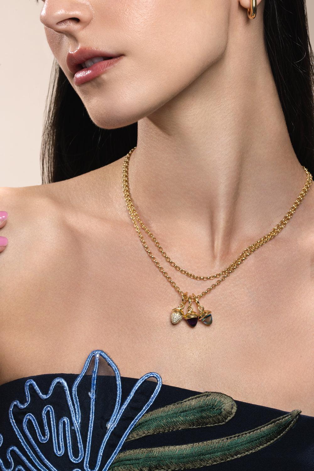 Pave Diamond Mikado Flamenco Pendant-YELLOW GOLD-JEWELRYFINE JEWELPENDANT-TAMARA COMOLLI