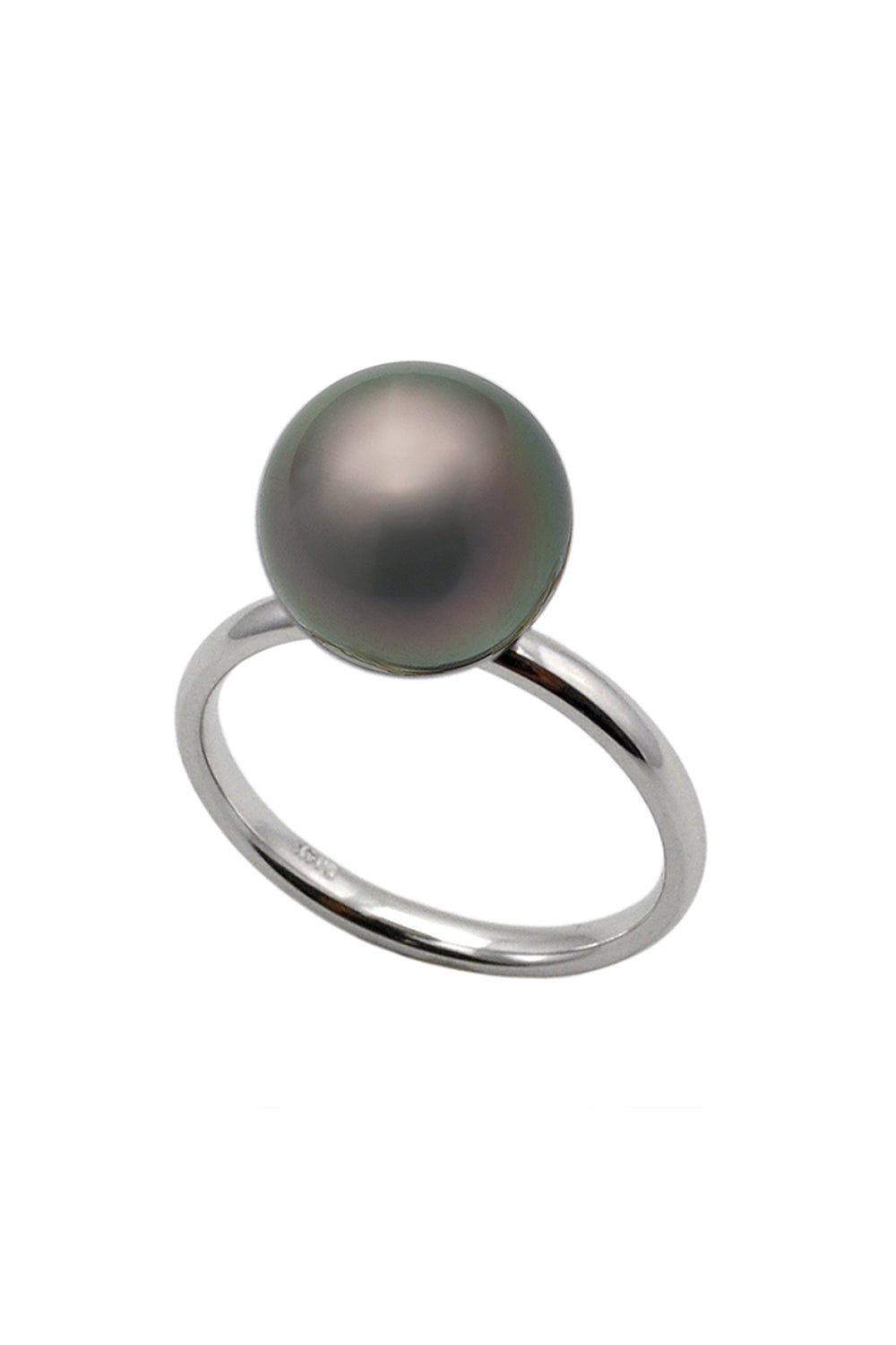 Black Tahitian Pearl Simple Ring