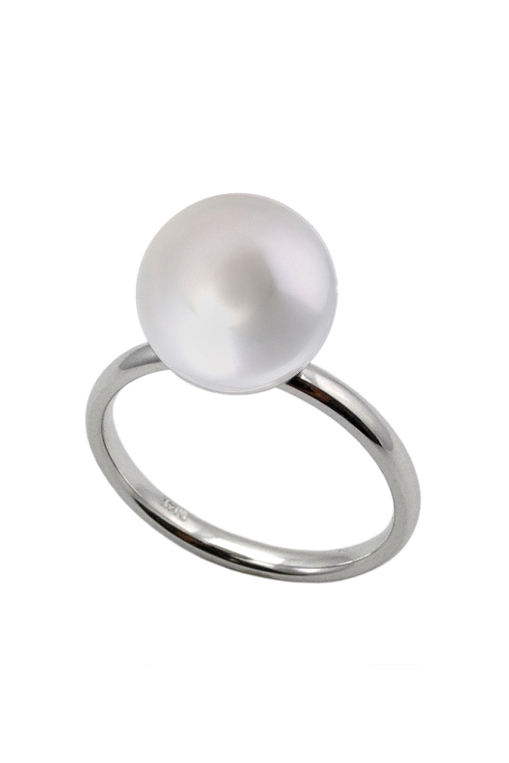White South Sea Pearl Simple Ring