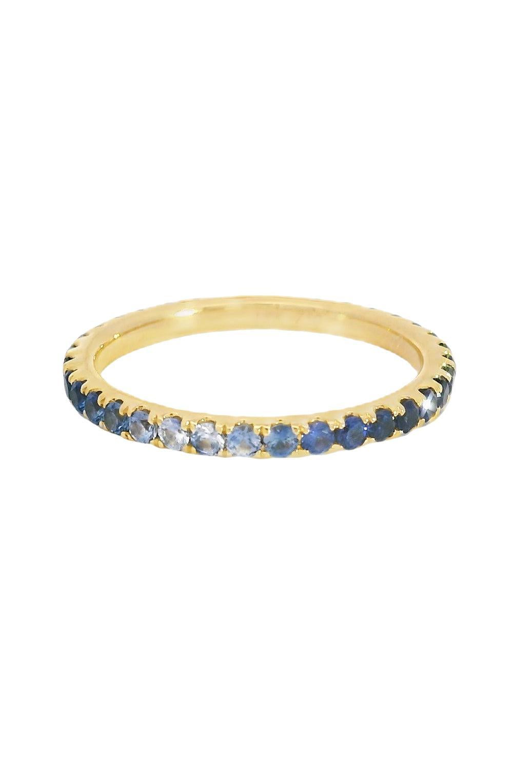 Blue Sapphire Ombre Ring-YELLOW GOLD-5.5-JEWELRYFINE JEWELRING-LISA NIK