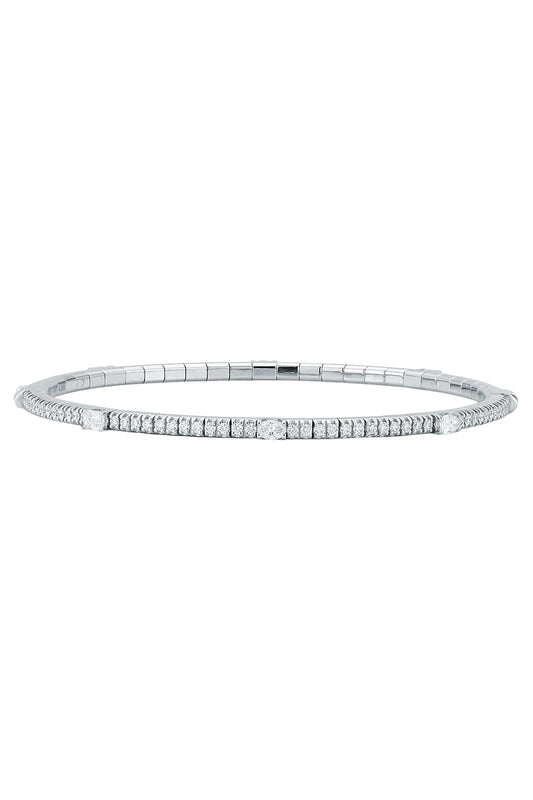 Multishaped Diamond Extensible Tennis Bracelet