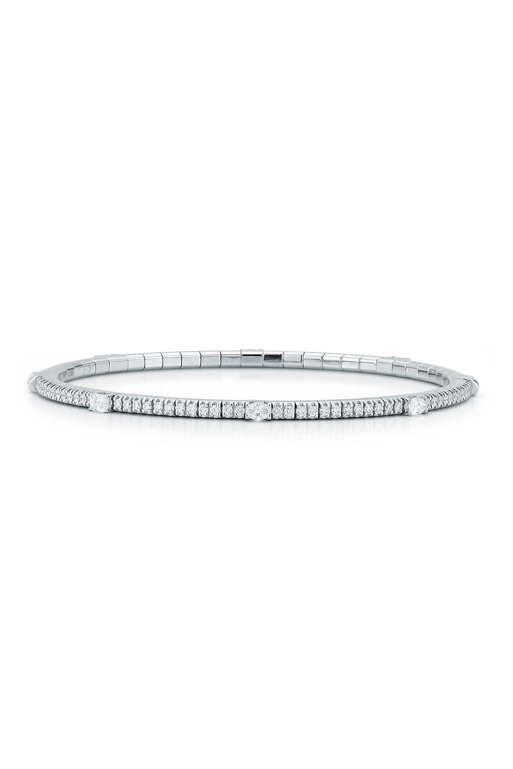 Multi Diamonds Extensible Stretch Tennis Bracelet