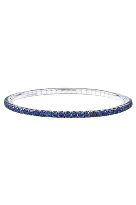 Blue Sapphire Tennis Stretch Bracelet