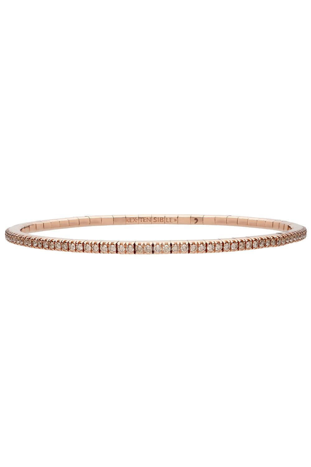 Diamond Extensible Stretch Tennis Bracelet - Yellow Gold 1-YELLOW GOLD-JEWELRYFINE JEWELBRACELET O-ROBERTO DEMEGLIO