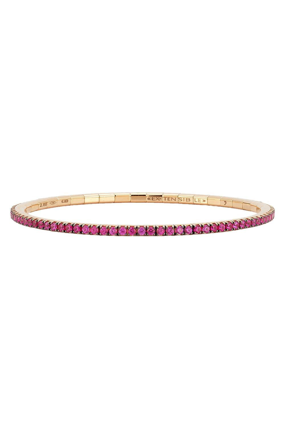 Ruby Extensible Stretch Tennis Bracelet-ROSE GOLD-JEWELRYFINE JEWELBRACELET O-ROBERTO DEMEGLIO